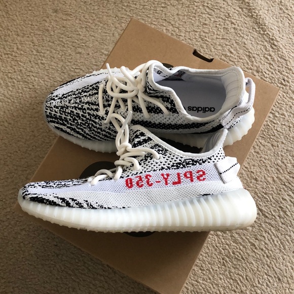 Adidas Yeezy Boost 350 Zebra Shoes Sneakers - Picture 3 of 12